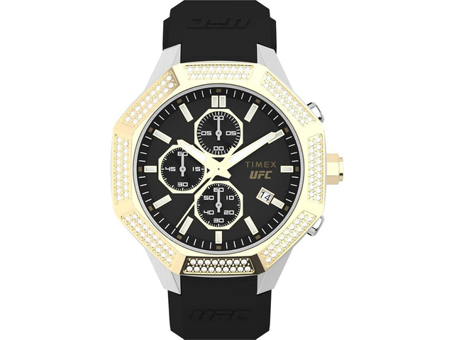 Timex UFC King Chrongraph Black Silicone Mens Watch TW2V85200