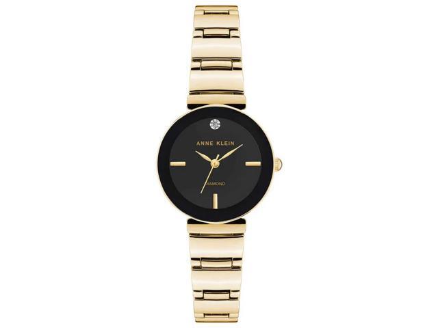 Anne Klein Black Dial Stainless Steel Ladies Watch AK-2434BMGB