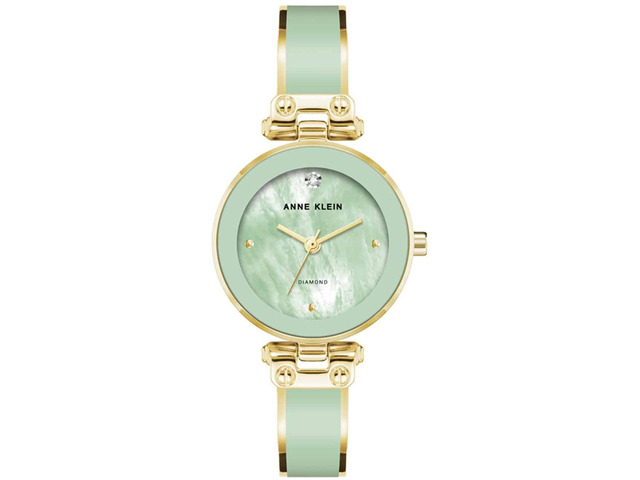 Anne Klein Green Bangle Gold-Tone Ladies Watch AK-1980MIGB
