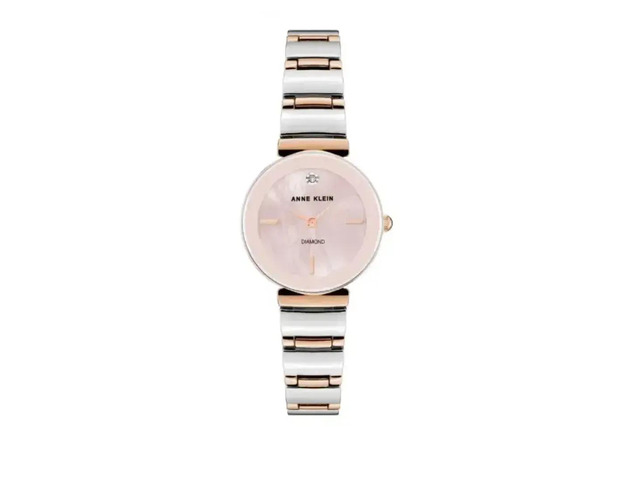 Anne Klein Rose Gold-Tone Cable Band with Pink Mother-of-Pearl Ladies Watch AK-2435PMRT