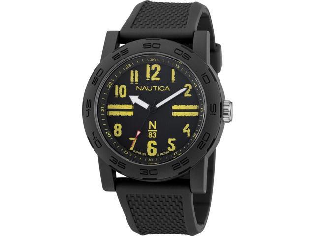 Nautica Ayia Triada Black PU Mens Watch