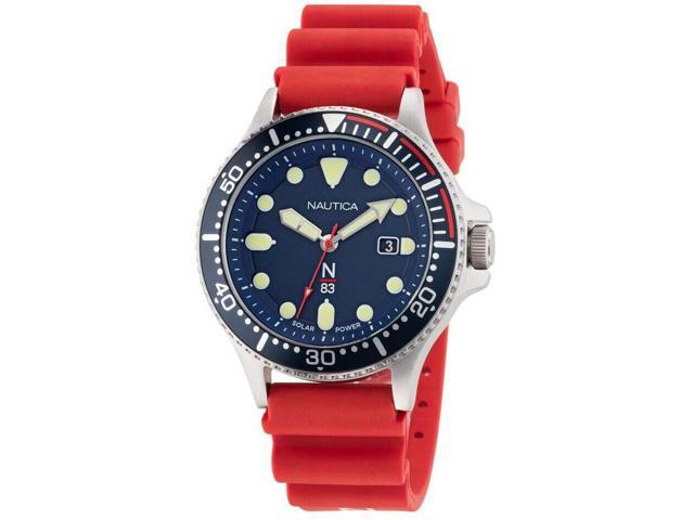 Nautica Cocoa Beach Red PU Mens Watch