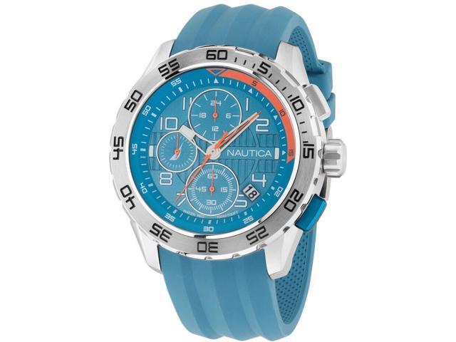 Nautica Nst Blue Silicone Mens Watch