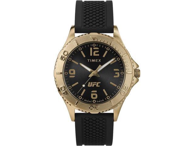 Timex UFC Gamer Black Dial Black Silicone Strap Mens Watch