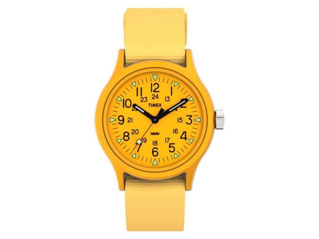 Timex MK1 36mm Yellow Dial Yellow Fabric Strap Mens Watch