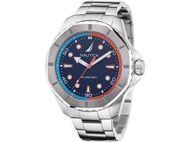 Nautica Koh May Bay Stainless Steel Mens Watch