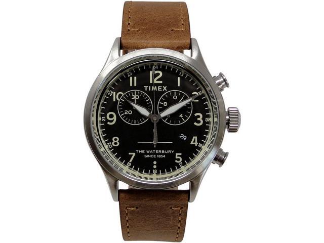Timex Waterbury Leather Chronograph Mens Watch