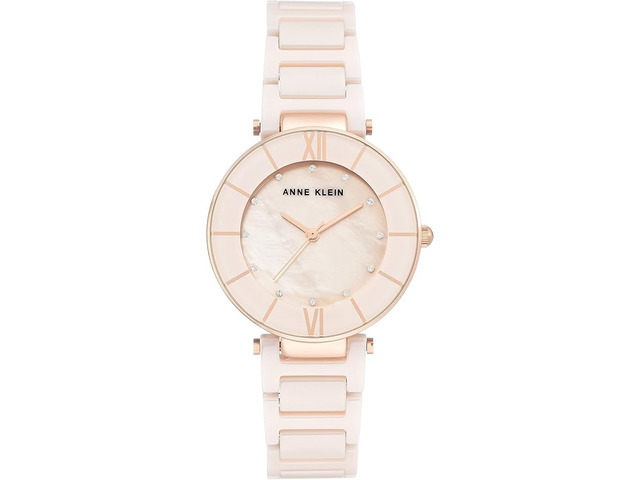 Anne Klein Premium Crystal Accented Ceramic Bracelet Ladies Watch