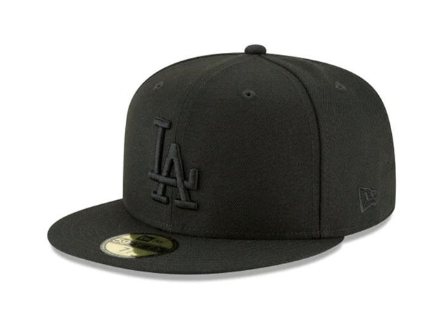 New Era 59Fifty Hat MLB Basic Los Angeles Dodgers LA Black Fitted Cap (7 1/4)