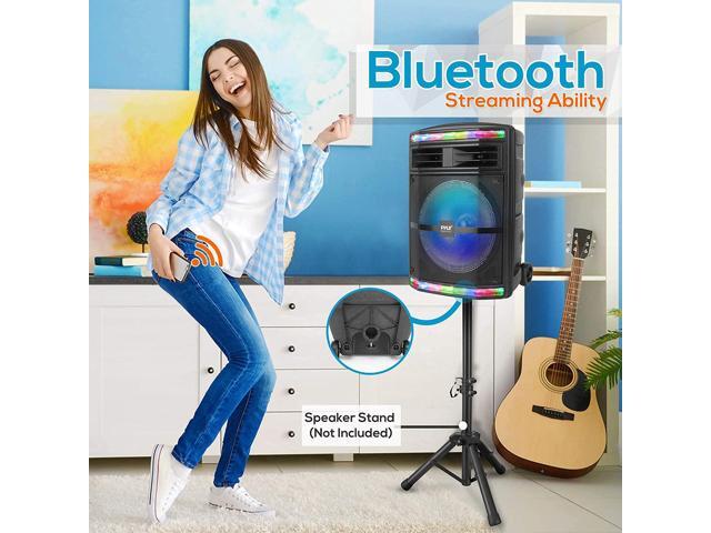 Pyle PPHP1044B Portable Bluetooth Speaker System with Flashing Party Lights - image 6