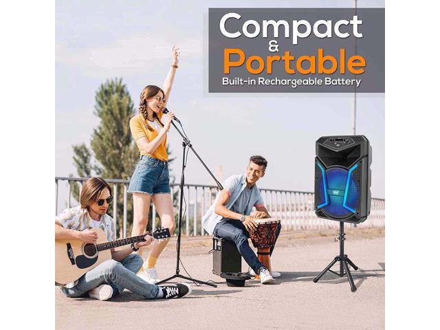 Pyle PPHP122SM Portable Bluetooth Speaker System with Flashing Party Lights - image 6