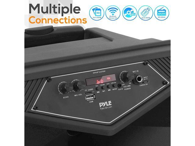 Pyle PPHP122SM Portable Bluetooth Speaker System with Flashing Party Lights - image 2
