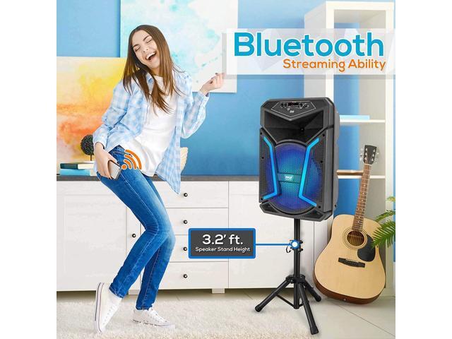 Pyle PPHP122SM Portable Bluetooth Speaker System with Flashing Party Lights - image 5