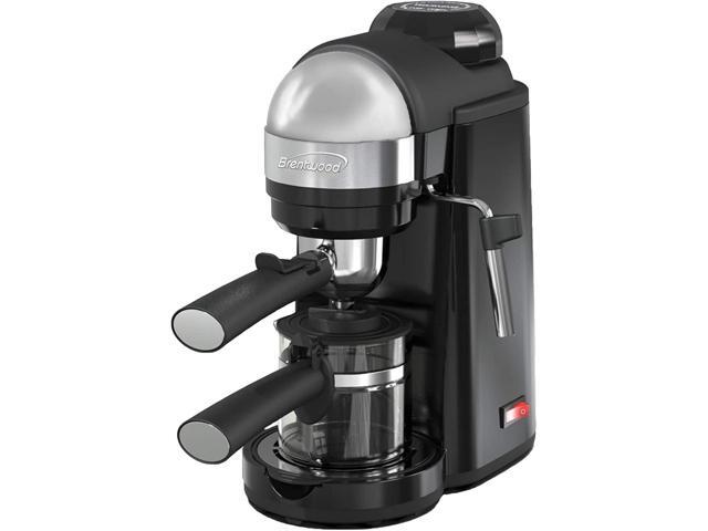 Brentwood 800 Watt Cappuccino Brewer and Espresso Maker w/ Frothing Wand, Black photo