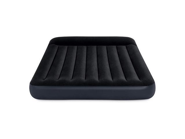 Intex Dura Beam Pillow Rest Classic Airbed Mattress with Built-In Pump, Queen