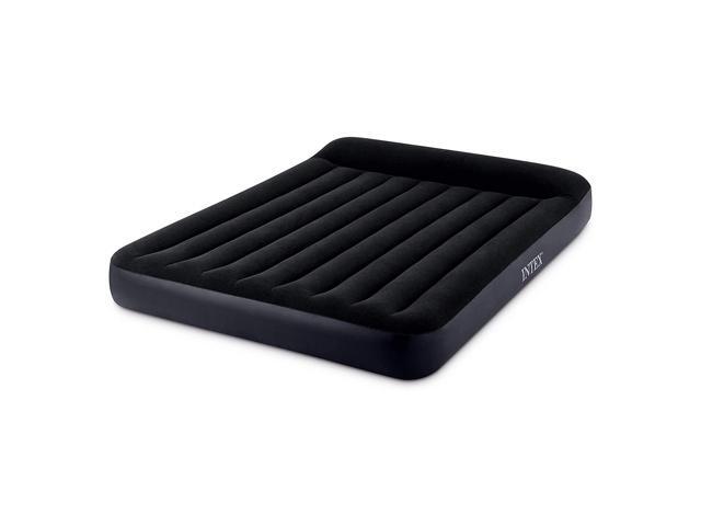 Intex Dura Beam Pillow Rest Classic Airbed Mattress with Built-In Pump, Queen