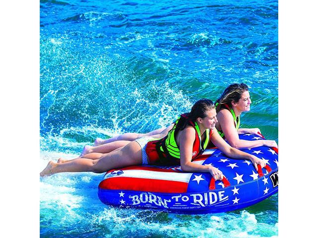 WOW Watersports 20-1010 Born to Ride 1 to 2 Person Towable Tube with Handles