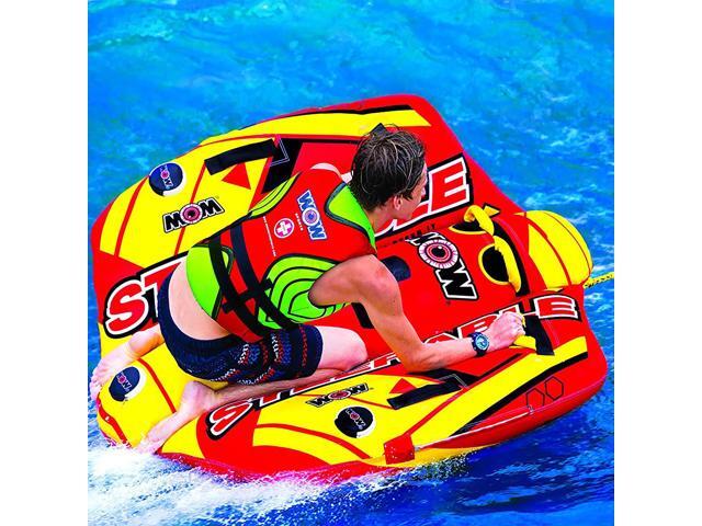 WOW Watersports 19-1090 Steerable 1 to 2 Person Towable Tube with Handles, Red