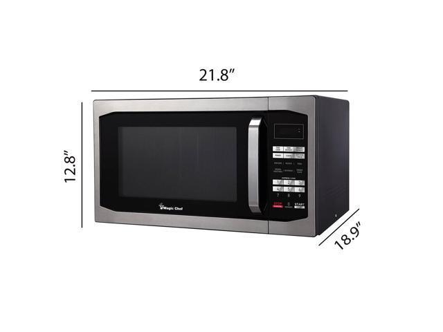 Magic Chef MCM1611ST 1100 Watt 1.6 Cubic Feet Digital Microwave, Stainless Steel