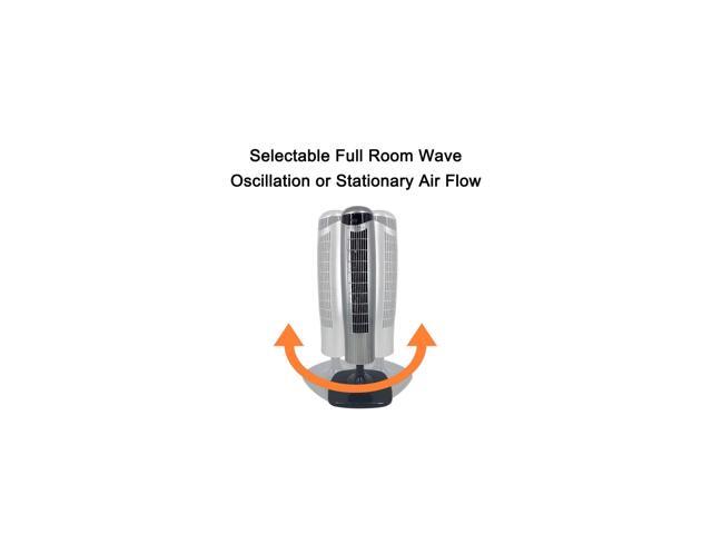 Optimus F-7414 35 Inch 3 Speed Pedestal Tower Fan with Remote Control and LED