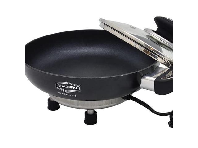 RoadPro 12 Volt Portable Electric Cooking Frying Pan with Non-Stick Surfaces