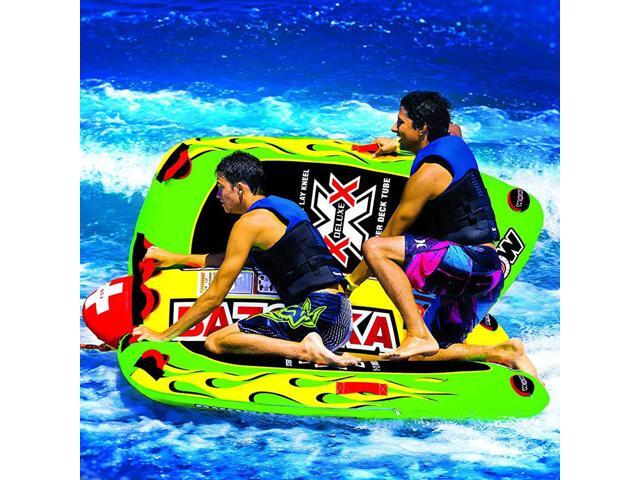 WOW Watersports 13-1010 Big Bazooka Steerable 1 to 4 Person Towable Tube, Green