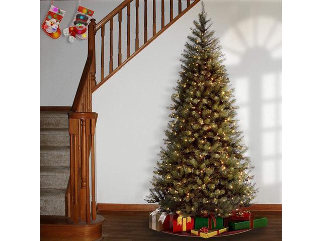 National Tree Company AP730060 6 ft. Pre-Lit Aspen Spruce Slim Tree - 38' x 38' x 72' - Green Tree, Green Tree Stand