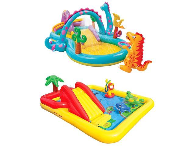 UPC 193802123371 product image for Intex Dinoland Kiddie Inflatable Pool & Inflatable Ocean Backyard Kiddie Pool | upcitemdb.com