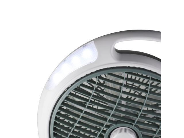 Ludger Power & Light EL-8210F Portable 10 Inch Rechargeable Fan with LED Lights