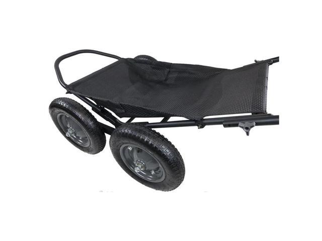 Hawk Crawler 500 Lb. Capacity Foldable Multi Use Deer Game Recovery Cart, Black