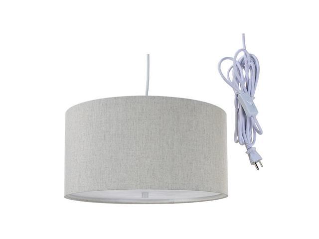 Photos - Chandelier / Lamp Home Concept 2 Light 14' Swag Hanging Drum Pendant w/ Diffuser, Textured O