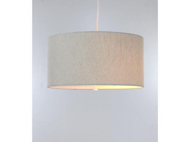 Home Concept 2 Light 14' Swag Hanging Drum Pendant w/ Diffuser, Textured Oatmeal