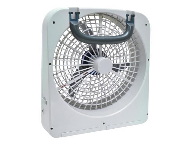 RoadPro Dual Power 12 Volt Plug In Car and RV 10 Inch 2 Speed Portable Fan, Gray