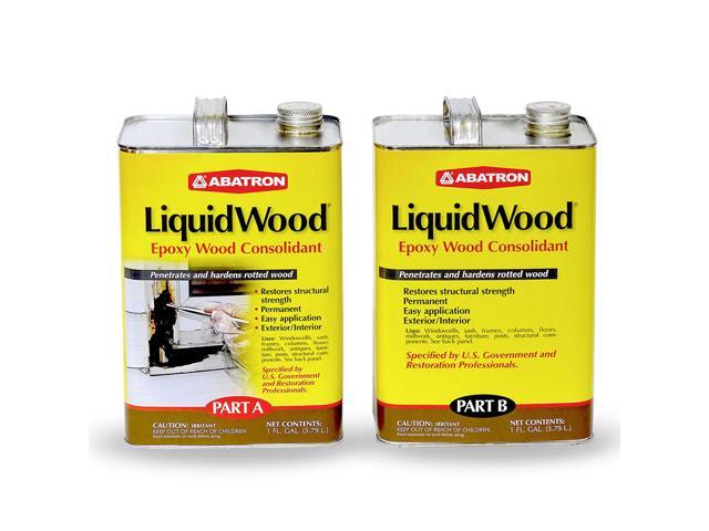 Abatron LW2GKR LiquidWood Epoxy Wood Hardener Compound, 2 Gallon Kit, Part A & B
