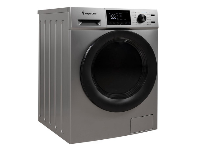 Magic Chef MCSCWD27S5 2.7 Cu Ft Front Load Washer And Dryer Combination, Silver