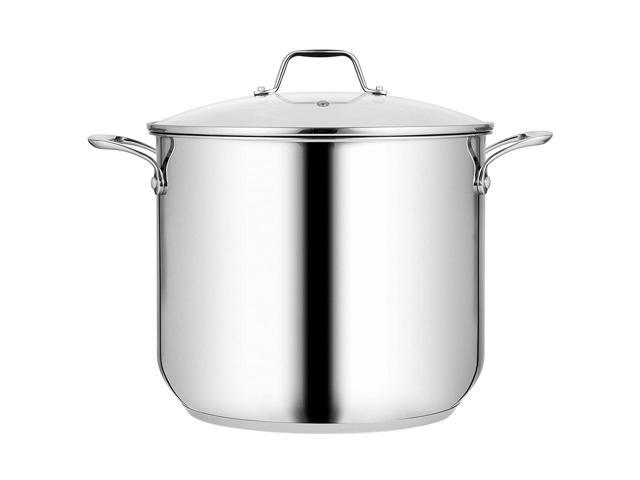 Photos - Bakeware NutriChef Heavy Duty 19 Quart Stainless Steel Soup Stock Pot with Handles & Lid NCSP20