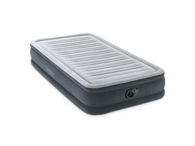 Intex Comfort Deluxe Dura-Beam Plush Airbed Mattress with Built-In Pump, Twin