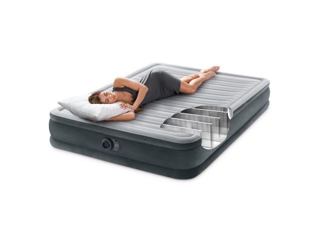 Intex Comfort Deluxe Dura-Beam Plush Airbed Mattress with Built-In Pump, Twin