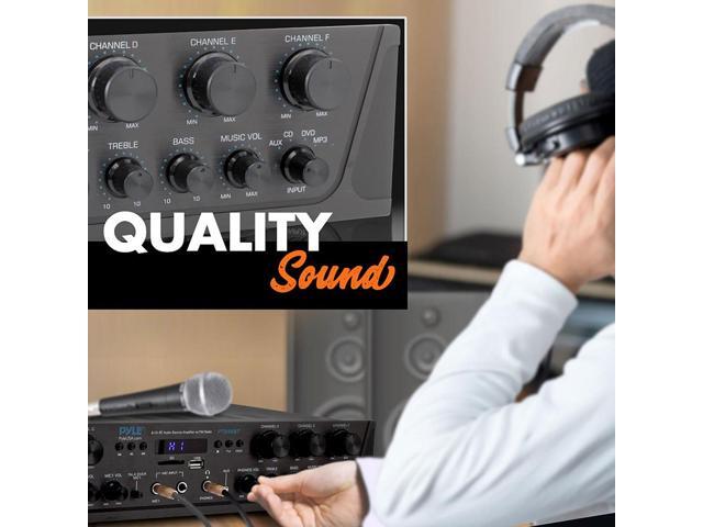 Pyle 600 Watt 6 Channel Bluetooth Amplifier Stereo Receiver w/ Remote Control PTA66BT - image 7