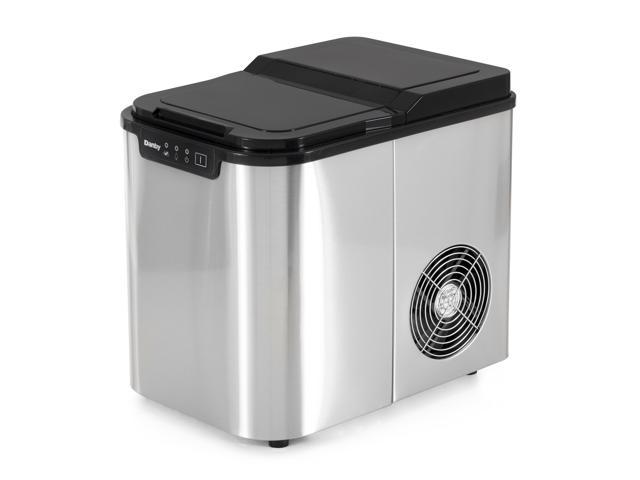 Danby 2-Pound Capacity Electric Self-Cleaning Portable Spotless Steel Ice Maker photo