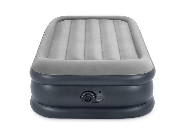 Intex Dura Beam Deluxe Pillow Raised Airbed Mattress with Built In Pump, Twin