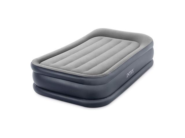 Intex Dura Beam Deluxe Pillow Raised Airbed Mattress with Built In Pump, Twin
