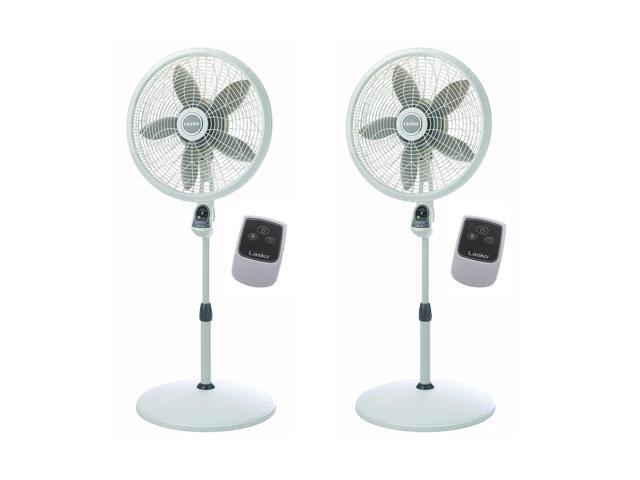 Lasko 18 Inch Elegance Performance Oscillating Pedestal Fan w/ Remote (2 Pack)