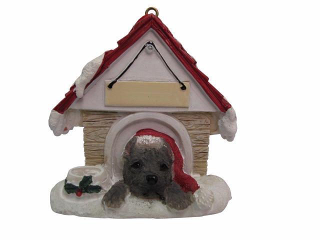 E & S Pets 35355-26b Blue Pitbull Doghouse Ornament