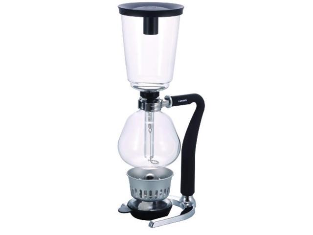 hario next glass syphon coffee maker with silicone handle, 5-cup,