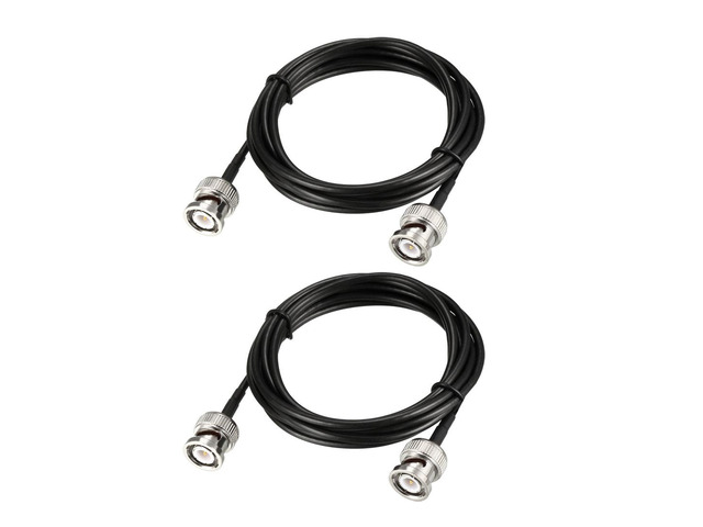 BNC Male to Male Coaxial Jumper Cable 50 ohm 6 feet RG174 2pcs