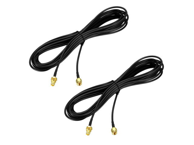 Antenna Extension Cable RP-SMA Male to RP-SMA Female Low Loss RG174 20 ft 2pcs