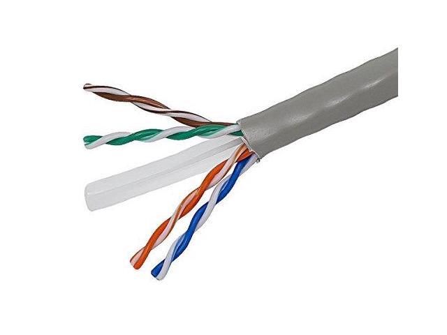 Monoprice Cat6 Ethernet Bulk Cable - Network Internet Cord - Solid, 500Mhz, UTP, CMR, Riser Rated, Pure Bare Copper Wire, 23AWG, 1000ft, Gray