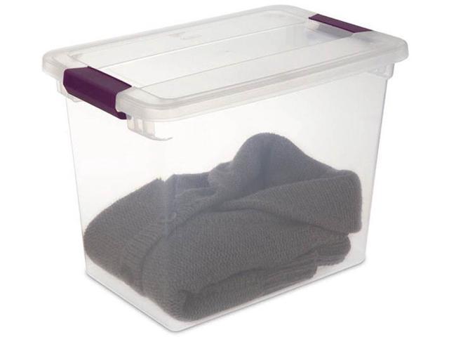Sterilite 27 Quart ClearView Clear Plastic Stacking Storage Container (6 Pack)