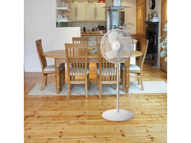 Lasko 16' 3-Speed Oscillating Pedestal Fan, S16201, White